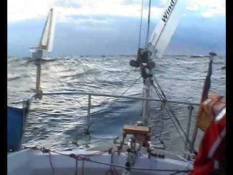 Windy day - sailing Force 6 with WindGear on Jeanneau Sangria