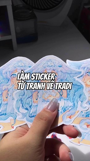 Hướng Dẫn Làm Sticker thủ công với Màu Nước