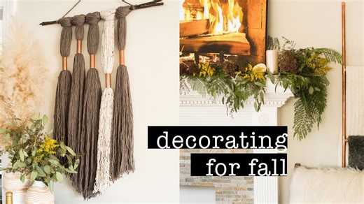 Fall decor tips with DIY yarn wall hanging lessons
