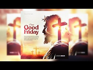 Double Exposure Flyer Design | Good Friday
