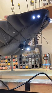 Blade Runner Blimp. Spotlight test. Yeah one of the leds has gone dim for some reason but it’s committed now. Took me a whole day to wiggle them in and get the mechanism to work. No way I’m doing that again. | Bigbangcollectables