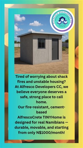 Affordable Fire-Resistant Tiny Homes in Namibia