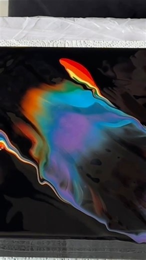 This paint and water combination at a ratio of 1:1 - created a marvellous Dutch Pour #artwork #abstractart #fluidart #artist | Mark J Ratcliffe Art