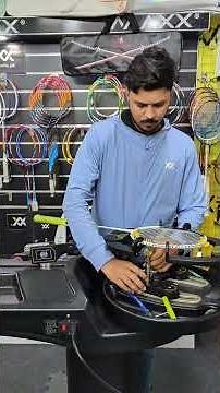 Badminton Racket 4knot Re String Now with Digital String Machine#badminton #racket #badmintonlovers