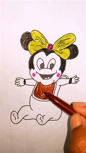 Haw to draw a Mickey mouse, Quick simple and easy drawing step by step #mickeymouse #doodlebug