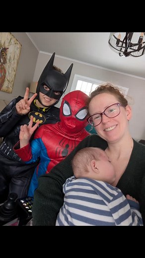 WC Family on Instagram: "Saturday morning is off to an early start! My superheroes are going to create peace in our country 😊 Let's hope it works 🤞 #fostermom #triplets #tripletmom #saturdaymorning #batman #spiderman"