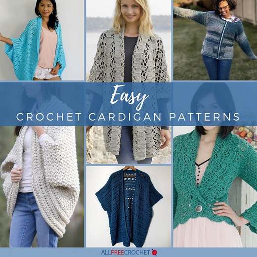 60  Easy Crochet Cardigan Patterns
