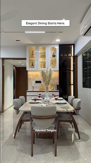 Luxury Dining Room Tour | Marble + Bar Unit Combo