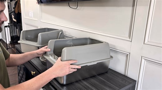 Watch These stainless steel cat litter boxes are easy to clean, well made and simple! on Amazon Live