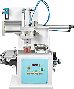 RustyVioum Pad Printer, Pneumatic Pad Printing Machine Ink Pressure Pad Printer with Sealed Ink Cups, Stamping Embossing Equipment Fit for Clothes Plastic DIY