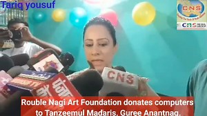 4.6K views · 38 reactions | The Rouble Nagi Art Foundation donates computers to Tanzeemul Madaris, Guree Anantnag. Rouble Nagi also spoke with the students at the madaris and expressed his willingness to support them in the future as well.(CNS) Video by Tariq Yousuf | CNS Kashmir | Facebook