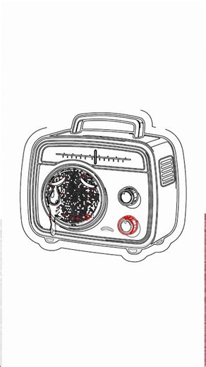 Draw a Crying Vintage Radio - Easy for Beginners!