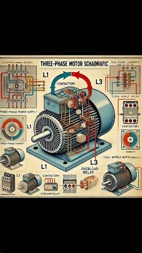 THREE FASH MOTER #electrical #electrician #electricalengineering #tech #connection