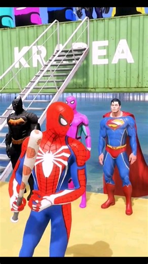 SpiderMan Vs All Superhero Team#Gta5#Randolls#Shorts