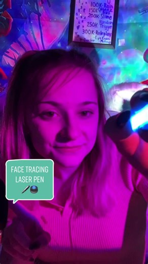 ASMR Face Tracing with Laser Pen | Light Triggers
