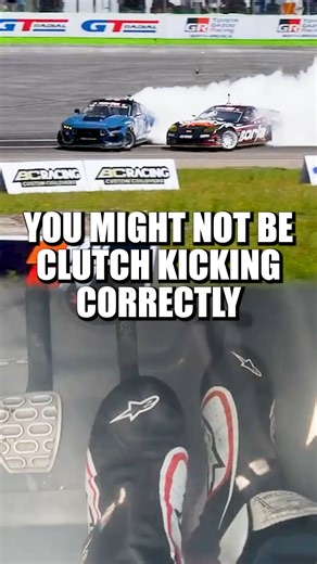 A clutch kick is another way to start a drift, instead of using the handbrake or power over. It works best when you already have some momentum. If you’re going too slow, it’ll still work, but you risk stressing and breaking your drivetrain. Here’s how to do it: As you approach the corner, position the car on the outside and turn in. Press the clutch in, then rev up about 3,000 RPM. Pop the clutch out quickly. That sudden shock sends power to the rear wheels, breaking traction and letting the bac