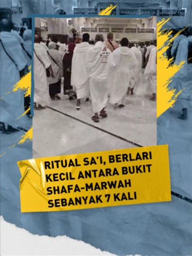 Sa'i adalah berjalan atau berlari kecil bolak balik selama 7 kali dari Bukit Shafa dan Marwah. Sa’i dikerjakan saat jemaah melaksanakan umrah maupun haji. Sa'i dikerjakan setelah jemaah melakukan tawaf sebanyak 7 kali mengelilingi kabah. Setelahnya, jemaah melakukan tahalul atau memotong rambut. 🎥 Jurnalis Metro TV - Awad Osmarbey #metrotv #tiktokmetrotv #beritaviral #fyp #viral #haji #ibadahhaji #sai #shafa #marwah