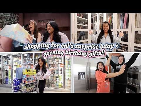 SHOPPING FOR CAL'S SURPRISE BDAY + Opening Birthday Gifts!!