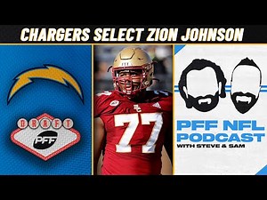 LA Chargers select IOL Zion Johnson #17 Overall | 2022 NFL Draft | PFF