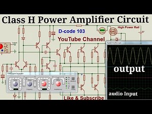 Class H Power Amplifier circuit and 8 ohm output result