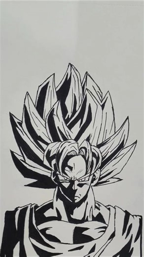 Super Saiyan Goku Drawing ⚡ | Intense Anime Sketch Art | Dragon Ball Fan Art