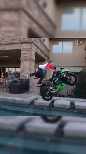 Kenny Edwards running his bike into Dan Brazilian pool! #danbrazilian #fails | Steve Zorg