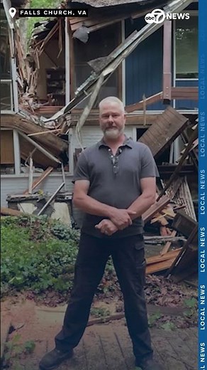 Saturated ground contributes to downed tree that cuts Northern Virginia home in half