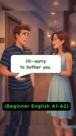 Locked Out! Friendly Neighbor Helps (A1–A2 Real-Life English)#englishpractice #learnenglish #englishconversation #usa #neighbor