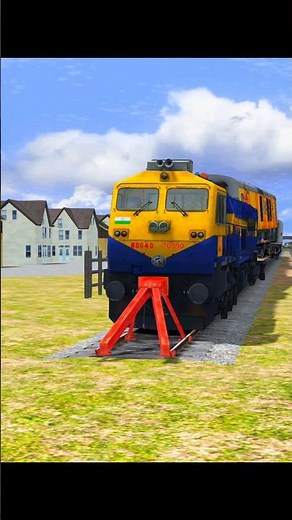 HIGH SPEED TRAIN CRASH ON END STOP 😱 #train