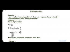 Class9th science chapter 10 Gravitation Exercise solutions