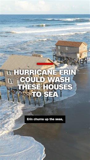 Hurricane Erin is churning up life-threatening rip currents and dangerous waves along much of the East Coast, sending destructive waves to North Carolina's Outer Banks. CNN's Dianne Gallagher reports. | CNN