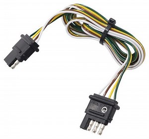 Pollak 4-Way Flat Trailer Connector with 5' Harness Pollak Trailer Wiring PK74KR