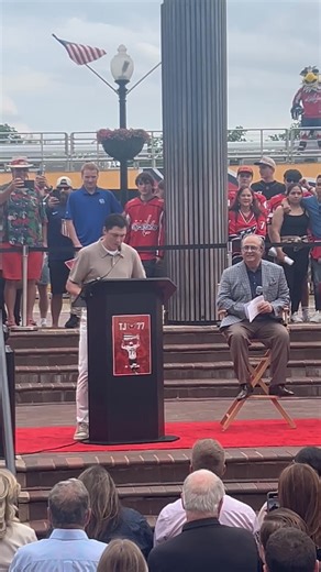 7.6K views · 291 reactions | TJ Oshie at his retirement ceremony: “7 years ago today me and my teammates were swimming in that fountain” | JP Finlay | Facebook