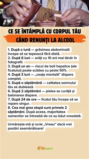 Ce se întâmplă cu corpul tău când renunți la alcool 🍷🥃