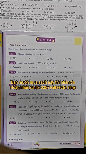 Bài tập tuần toán lớp 4 sách kết nối tri thức, tuần 21 #baitaptuan #toanlop4 #ketnoitrithuc #sachthamkhao #xuhuong | Vũ Văn Tuân