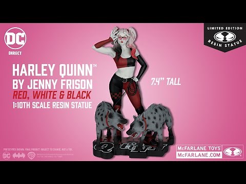 NEW DC Direct™ Harley Quinn:™ (RWB) By Jenny Frison 1:10th Resin Statue | Action Figure Showcase