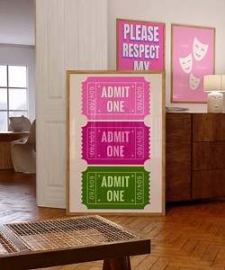 Admit One Tickets, Drama Studio Decor, Drama Classroom, Digital Download, Performing Arts, Gift for Actor, Actor Gifts, Theatre Gifts - Etsy UK