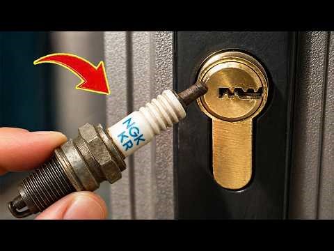 How To Open A Door With A Spark Plug Just 1 minute😱! Emergency Door Unlock Without a Key!
