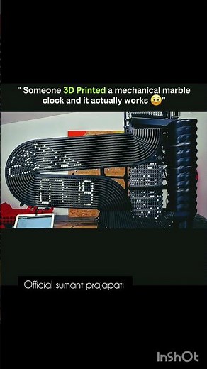 This 3D Printed Marble Clock Actually Works 😱 | Amazing Engineering #clock #watch #trending #shorts