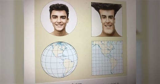 『メルカトル図法の問題点がよくわかる画像』がこちらです「わかりやすい！」「ガイル！ガイルじゃないか！」
