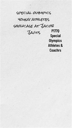 P177Q@295 | special olympics young athletes showcase at Jacob Javits | Instagram