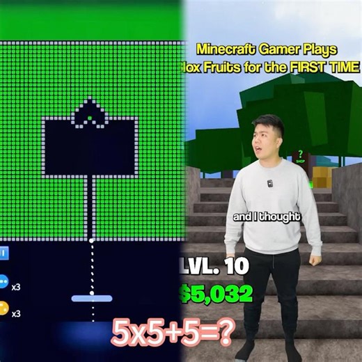 Minecraft Gamer Plays Roblox Blox Fruits For The First Time #funny