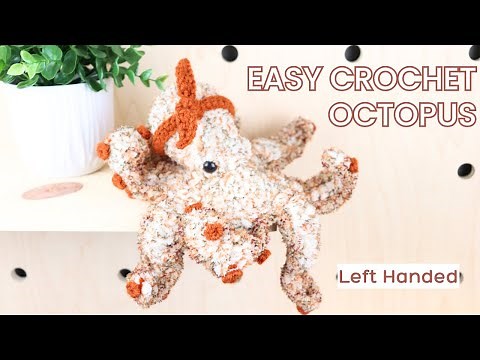 Crochet Octopus FREE Pattern | Crochet Octopus Tutorial Left Handed | Easy Crochet Octopus LEFT