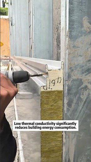 Rock wool sandwich panel installation. Quick-installation fireproof rock wool sandwich panel.