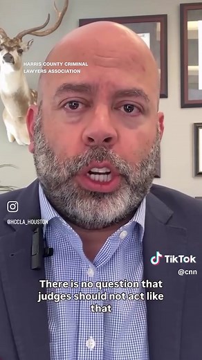Harris County Civil Court Judge Nathan Milliron, who recently went viral for a video of a tense exchange between him and a court IT worker, admonished a lawyer who said he should apologize to the employee - and instructed him to appear before his court. #cnn #news