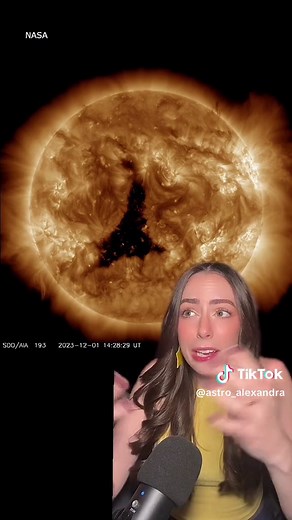 Does the sun have a hole in it? No, but it DOES have a coronal “hole” where the magnetic field is open right now! #space #earth #spacenews #nasa #science