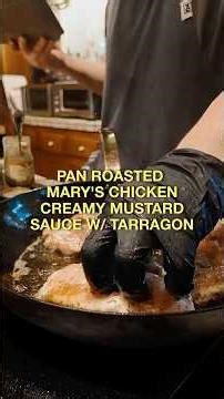 What I cooked as a personal chef! Pan roasted chicken.Creamy mustard sauce with tarragon!