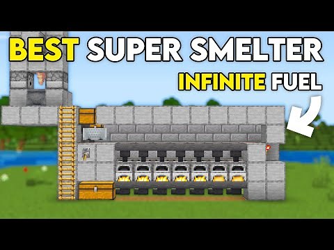 SUPER SMELTER WITH INFINITE FUEL in Minecraft Bedrock 1.21 !