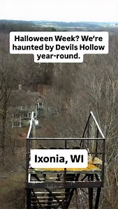 12K views · 1.3K reactions |  Just in time for Halloween… we’re throwing it back to the jump that launched this whole wild ride for us. One simple drone shot. No story. Just Devils Hollow in Ixonia. Looks spooky now—but not haunted (we think). Just a massive abandoned ski jump deep in the woods. New spooky music, same 3barn curiosity.  Thanks for watching since the beginning! | 3barn | Facebook