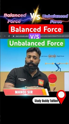 Balanced vs Unbalanced Forces Explained with Simulation | Class 9 Physics Shorts
